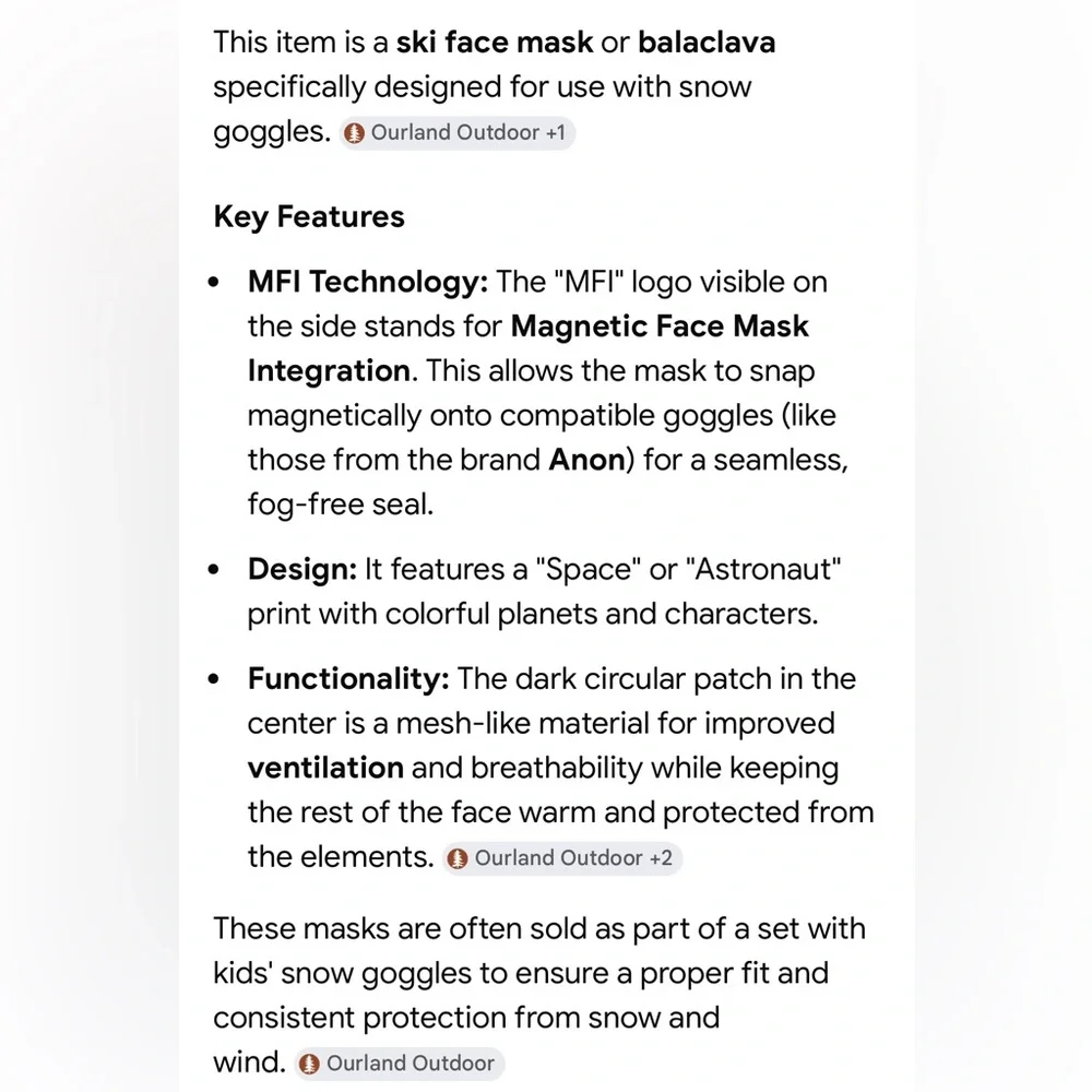 Kids Navy Space Print Neck Gaiter Face Mask - MFI